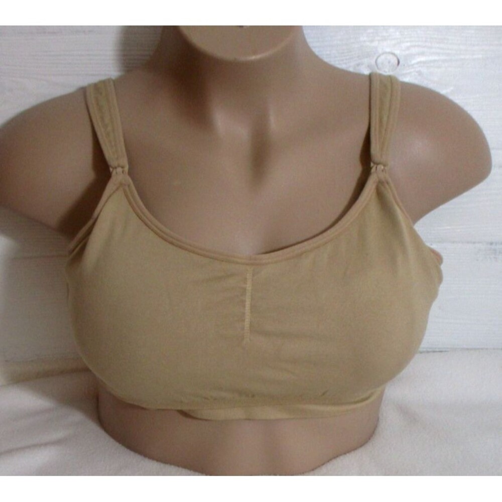 Auden Nursing Bra Size XL Beige Wireless Adjustable Strap